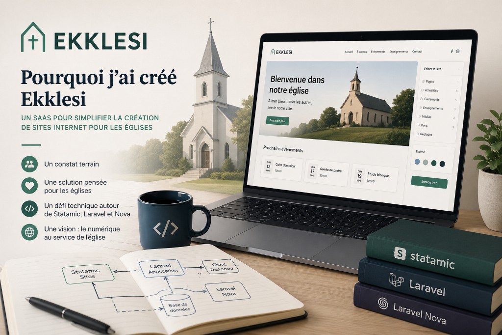 Pourquoi j’ai créé Ekklesi, un SaaS pour simplifier la création de sites internet pour les églises